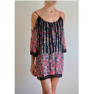 Cold shoulder floral dress